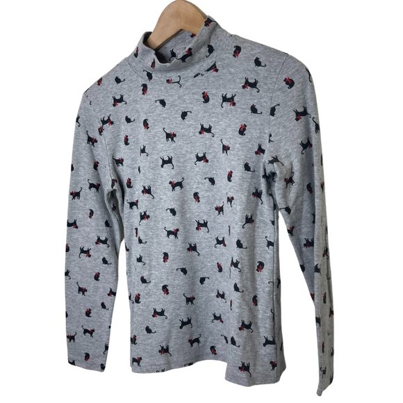 KAREN SCOTT | Petite Women’s Cat & Bow Christmas Mock Neck Turtleneck | Size PS - Picture 2 of 10